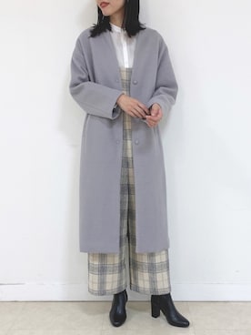 「archives（アルシーヴ）のアイテム（その他アウター）」を使った、るこ。さん（レディース・170cm）の秋コーディネート