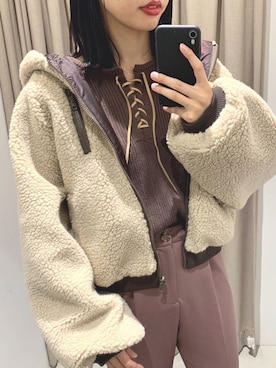 「archives（アルシーヴ）のアイテム（ブルゾン）」を使った、るこ。さん（レディース・170cm）の秋コーディネート
