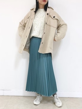 「archives（アルシーヴ）のアイテム（その他アウター）」を使った、るこ。さん（レディース・170cm）の冬コーディネート