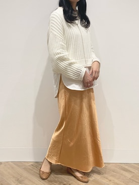 「Cheek（チーク）のアイテム（アクセサリー）」を使った、るこ。さん（レディース・170cm）の冬コーディネート