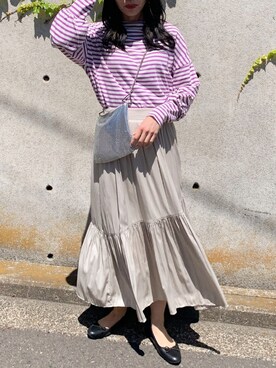 「ボーター」｜「アイテム（その他）」を使った、るこ。さん（レディース・170cm）の春コーディネート