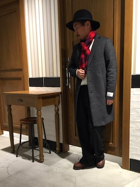 「RAGEBLUE（レイジブルー）のアイテム（帽子）」を使った、ごんさん（メンズ・166cm）の秋コーディネート