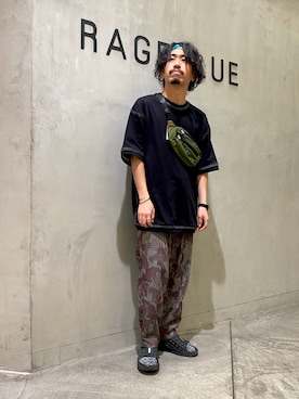 「RAGEBLUE（レイジブルー）のアイテム（ボディバッグ/ウエストポーチ）」を使った、ごんさん（メンズ・166cm）の夏コーディネート