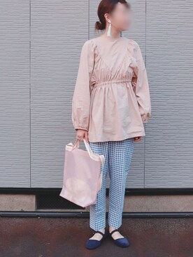 「カンフーシューズ」｜あやかさん（レディース・165cm）の春コーディネート