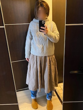 UUNAさん（レディース・158cm）の冬コーディネート