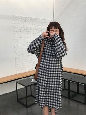 シャツワンピースを使った 格子柄 の人気ファッションコーディネート Wear シャツワンピースを使った 格子柄 の人気ファッションコーディネート Wear