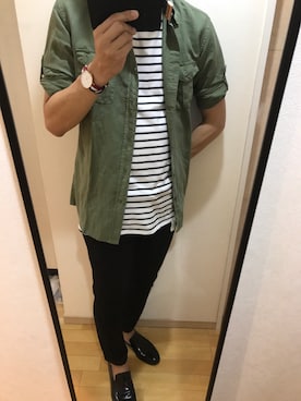 「PRADA（プラダ）のアイテム（その他シューズ）」を使った、あーくんさん（メンズ・180cm）の夏コーディネート
