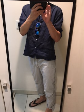 「DOLCE&GABBANA（ドルチェアンドガッバーナ）のアイテム（サンダル）」を使った、あーくんさん（メンズ・180cm）の夏コーディネート