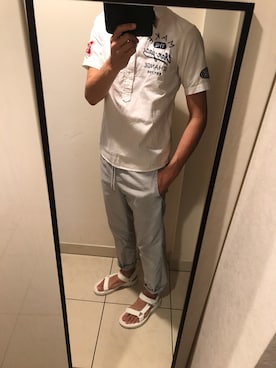 「VAN（バン）のアイテム（トップス）」を使った、あーくんさん（メンズ・180cm）の夏コーディネート