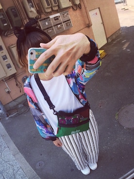 「summer」｜「アイテム（ナイロンジャケット）」を使った、zuuusiiiさん（レディース・165cm）の夏コーディネート