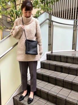 「LAZY SUSAN（レイジースーザン）のアイテム」を使った、LAZY SUSAN 新宿ミロード店さん（レディース・156cm）の冬コーディネート