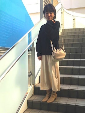 「LAZY SUSAN（レイジースーザン）のアイテム」を使った、LAZY SUSAN 新宿ミロード店さん（レディース・158cm）の冬コーディネート