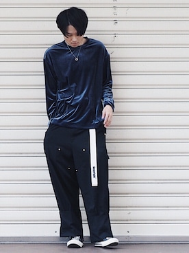 「STUDIOUS（ステュディオス）のアイテム（スウェット）」を使った、Ryoさん（メンズ・168cm）の冬コーディネート