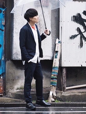 「STUDIOUS（ステュディオス）のアイテム（ジャケット/アウター）」を使った、Ryoさん（メンズ・168cm）の春コーディネート
