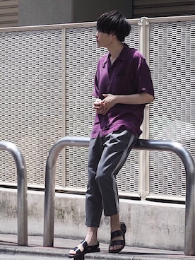 「DISCOVERED（ディスカバード）のアイテム（パンツ）」を使った、Ryoさん（メンズ・168cm）の春コーディネート