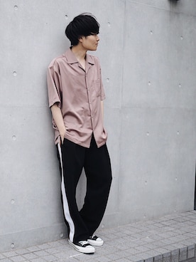 「CULLNI（クルニ）のアイテム（パンツ）」を使った、Ryoさん（メンズ・168cm）の春コーディネート
