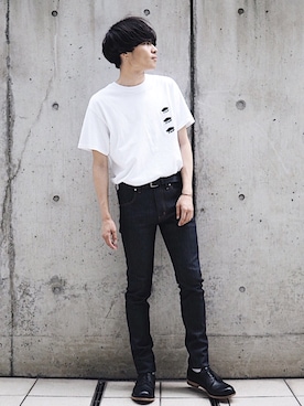 「N.HOOLYWOOD（N.ハリウッド）のアイテム（トップス）」を使った、Ryoさん（メンズ・168cm）の夏コーディネート