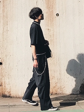 「NEONSIGN（ネオンサイン）のアイテム（パンツ）」を使った、Ryoさん（メンズ・168cm）の夏コーディネート