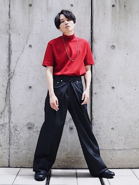 「STUDIOUS（ステュディオス）のアイテム（アクセサリー）」を使った、Ryoさん（メンズ・168cm）の夏コーディネート