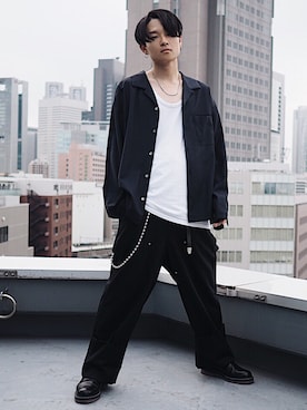 「NEONSIGN（ネオンサイン）のアイテム（パンツ）」を使った、Ryoさん（メンズ・168cm）の夏コーディネート