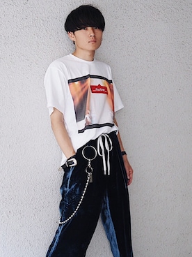 「doublet（ダブレット）のアイテム（Tシャツ/カットソー）」を使った、Ryoさん（メンズ・168cm）の夏コーディネート