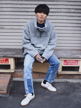 「UNUSED（アンユーズド）のアイテム（ジャケット/アウター）」を使った、Ryoさん（メンズ・168cm）の冬コーディネート