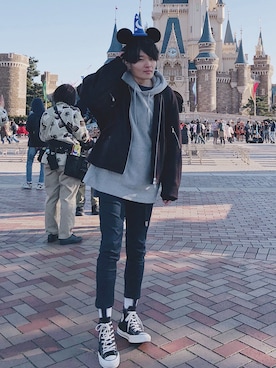 「CONVERSE ADDICT（コンバースアディクト）のアイテム」を使った、Ryoさん（メンズ・168cm）の冬コーディネート