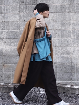 「WhoWhat（フーワット）のアイテム（バッグ）」を使った、Ryoさん（メンズ・168cm）の冬コーディネート