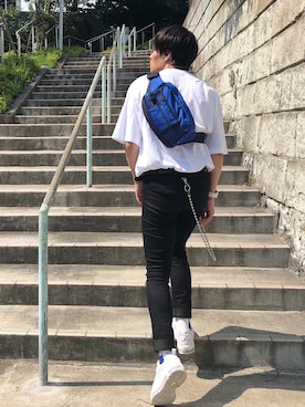 「ADER error（アーダーエラー）のアイテム（バッグ）」を使った、Ryoさん（メンズ・168cm）の夏コーディネート