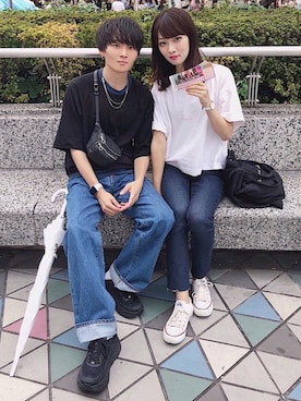 「カップル」｜「アイテム（その他）」を使った、Ryoさん（メンズ・168cm）の秋コーディネート