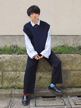「THEE（シー）のアイテム」を使った、Ryoさん（メンズ・168cm）の秋コーディネート