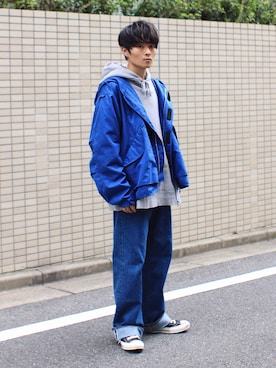 「UNUSED（アンユーズド）のアイテム（ジャケット/アウター）」を使った、Ryoさん（メンズ・168cm）の秋コーディネート