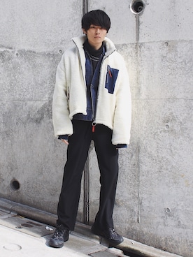「SUNSEA（サンシー）のアイテム（ジャケット/アウター）」を使った、Ryoさん（メンズ・168cm）の秋コーディネート