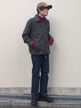 「EMMA CLOTHES（エマクローズ）のアイテム（ブルゾン）」を使った、Ryoさん（メンズ・168cm）の冬コーディネート
