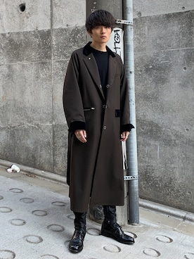 「SUNSEA（サンシー）のアイテム（ジャケット/アウター）」を使った、Ryoさん（メンズ・168cm）の冬コーディネート