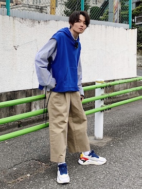 「ADER error（アーダーエラー）のアイテム（シューズ）」を使った、Ryoさん（メンズ・168cm）の春コーディネート