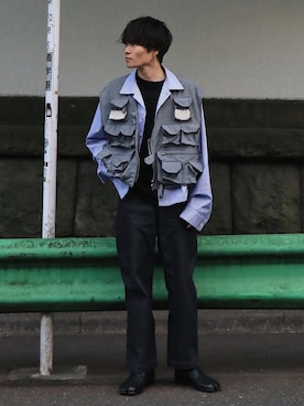 「DIGAWEL（ディガウェル）のアイテム」を使った、Ryoさん（メンズ・168cm）の春コーディネート