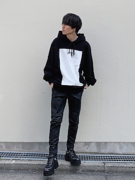 「SHAREEF（シャリーフ）のアイテム（スウェット）」を使った、Ryoさん（メンズ・168cm）の春コーディネート