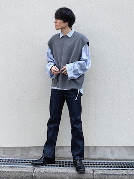 「THEE（シー）のアイテム」を使った、Ryoさん（メンズ・168cm）の春コーディネート