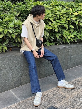 「RYO TAKASHIMA（リョウタカシマ）のアイテム（トップス）」を使った、Ryoさん（メンズ・168cm）の春コーディネート