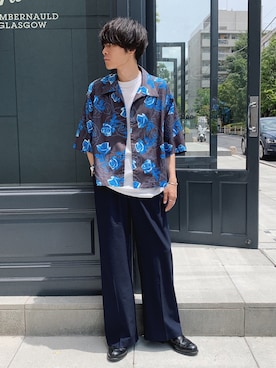 「RYO TAKASHIMA（リョウタカシマ）のアイテム（トップス）」を使った、Ryoさん（メンズ・168cm）の夏コーディネート