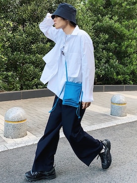「KIKO KOSTADINOV（キコ コスタディノフ）のアイテム（シューズ）」を使った、Ryoさん（メンズ・168cm）の夏コーディネート