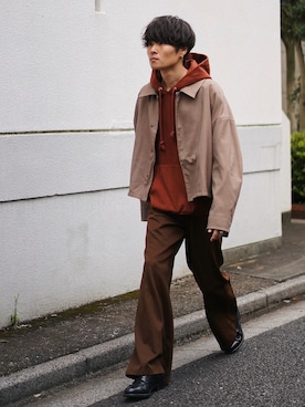 「YOKE（ヨーク）のアイテム（ブルゾン）」を使った、Ryoさん（メンズ・168cm）の秋コーディネート