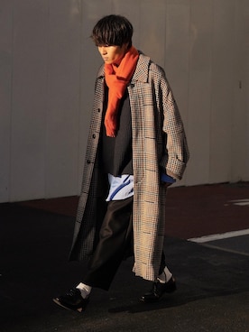 「アイテム（ベスト）」を使った、Ryoさん（メンズ・168cm）の秋コーディネート