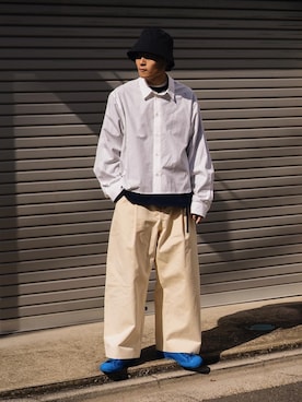 「RYO TAKASHIMA（リョウタカシマ）のアイテム（トップス）」を使った、Ryoさん（メンズ・168cm）の春コーディネート