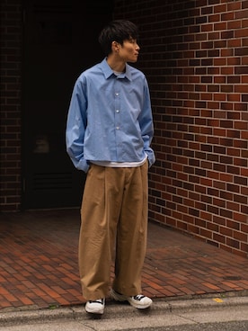 「RYO TAKASHIMA（リョウタカシマ）のアイテム（トップス）」を使った、Ryoさん（メンズ・168cm）の春コーディネート