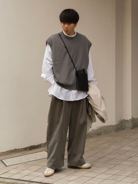 「RYO TAKASHIMA（リョウタカシマ）のアイテム（トップス）」を使った、Ryoさん（メンズ・168cm）の春コーディネート