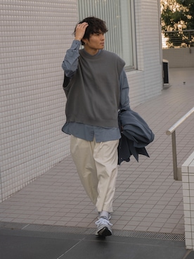 「Sillage（シアージ）のアイテム」を使った、Ryoさん（メンズ・168cm）の春コーディネート