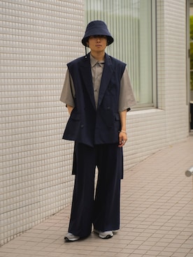 「RYO TAKASHIMA（リョウタカシマ）のアイテム（ジャケット/アウター）」を使った、Ryoさん（メンズ・168cm）の夏コーディネート