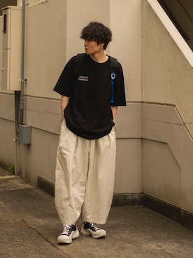 「Sillage（シアージ）のアイテム」を使った、Ryoさん（メンズ・168cm）の夏コーディネート